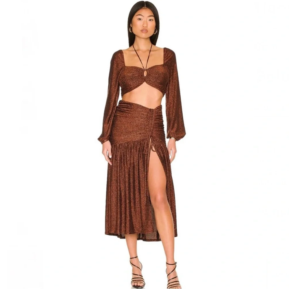 NEW NICHOLAS REVOLVE METALLIC CROP TOP - Picture 9 of 9